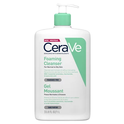 CeraVe Habzó tisztitó gél normál és zsíros bőrre 1000 ml CeraVe Habzó tisztitó gél normál és zsíros bőrre 1000 ml