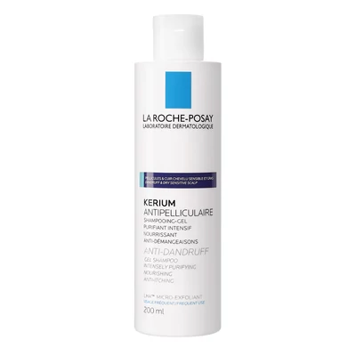 La Roche-Posay Kerium gél-sampon korpásodás ellen, zsíros fejbőrre 200 ml