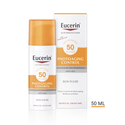 Eucerin Sun Photoaging control napozó fluid arcra FF50 50ml