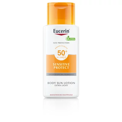 Eucerin Sun Sensitive Protect Extra könnyű naptej SPF50+ 150 ml Eucerin Sun Sensitive Protect Extra könnyű naptej SPF50+ 150 ml