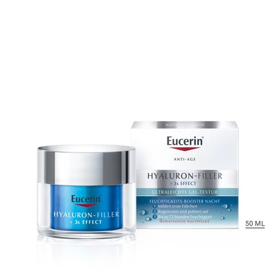 Eucerin Hyaluron-Filler ráncfeltöltő, éjszakai hidratáló arckrém gél-textúrájú 50ml Eucerin Hyaluron-Filler ráncfeltöltő, éjszakai hidratáló arckrém gél-textúrájú 50ml