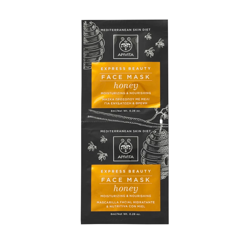 APIVITA Express Hidratáló és tápláló arcmaszk - Mézzel 2x8ml