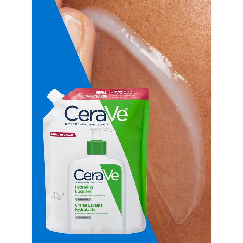 CeraVe hidratáló, tisztító gél utántöltő 473ml