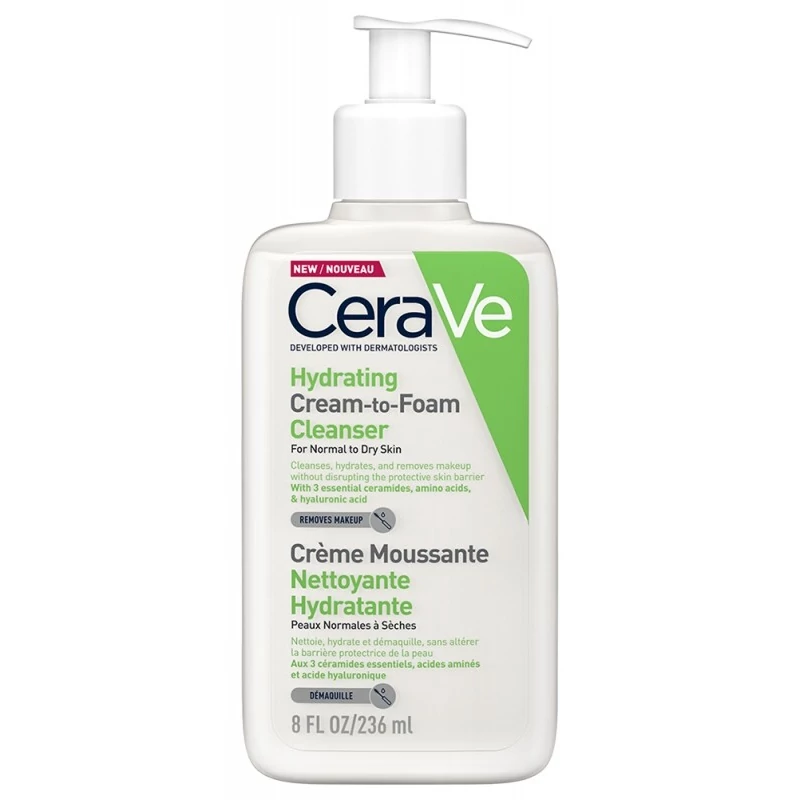 CeraVe Habzó krémtisztító normál és száraz bőrre 236 ml