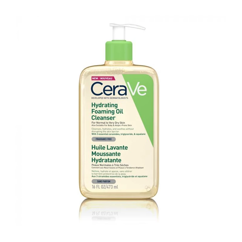 Cerave hidratáló, habzó, olajos tisztító 473ml