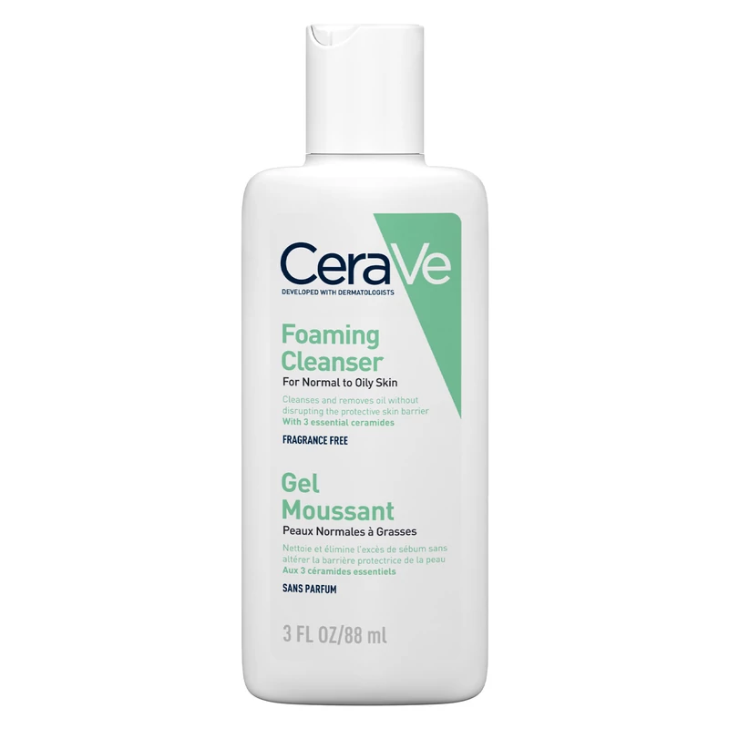 CeraVe Habzó tisztító gél normál és zsíros bőrre 88 ml