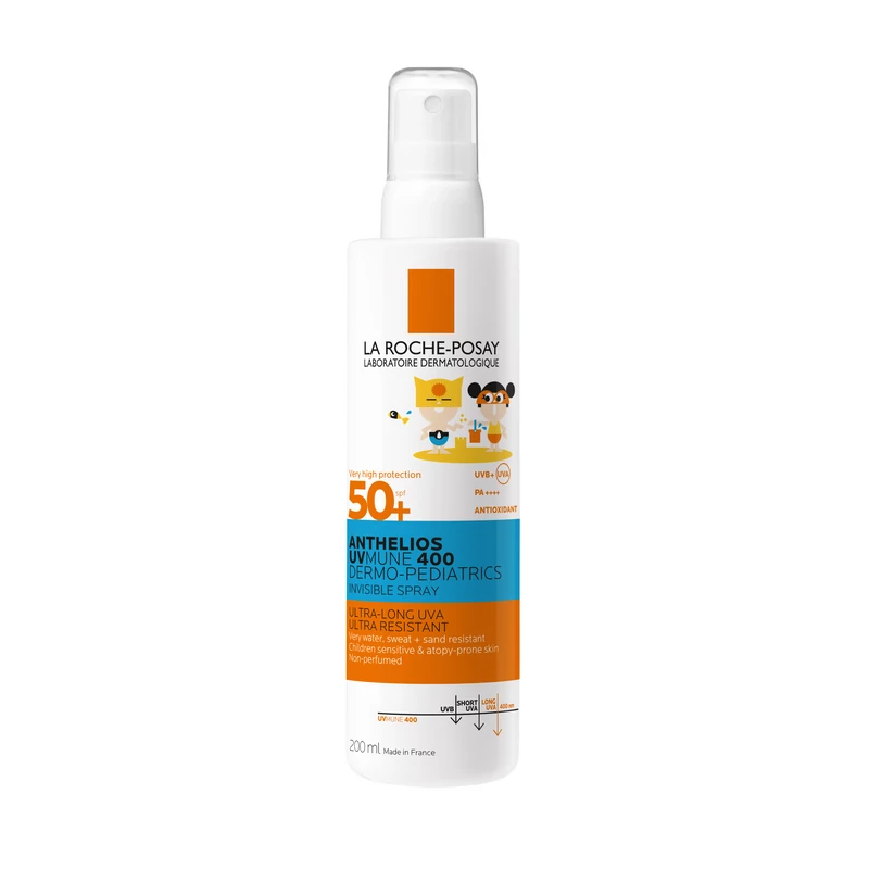 La Roche-Posay Anthelios UVMune 400 Dermo-Pediatrics Napvédő spray SPF 50+ gyerekeknek 200 ml