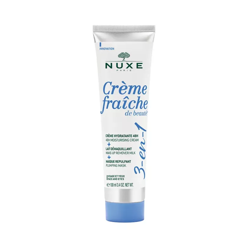 NUXE Creme Fraiche 3 az 1-ben, hidratáló krém, sminklemosó tej, feltöltő maszk 100 ml