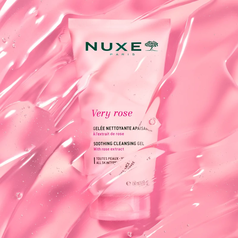 Nuxe VERY ROSE bőrnyugtató arctisztító gél 150 ml