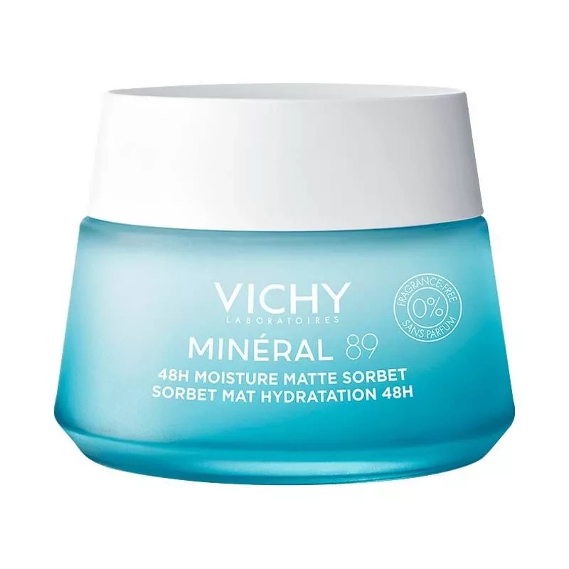 VICHY MINERAL 89 akár 48 órás hidratáló, mattító sorbet 50ml