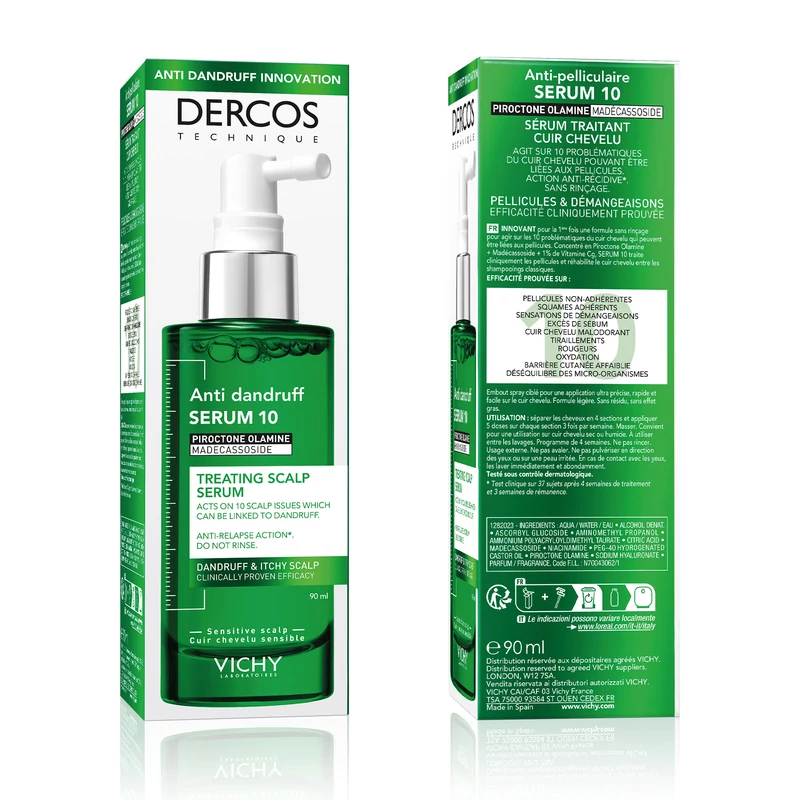 VICHY DERCOS SZÉRUM 10 fejbőr ápoló szérum korpásodás ellen 90ml