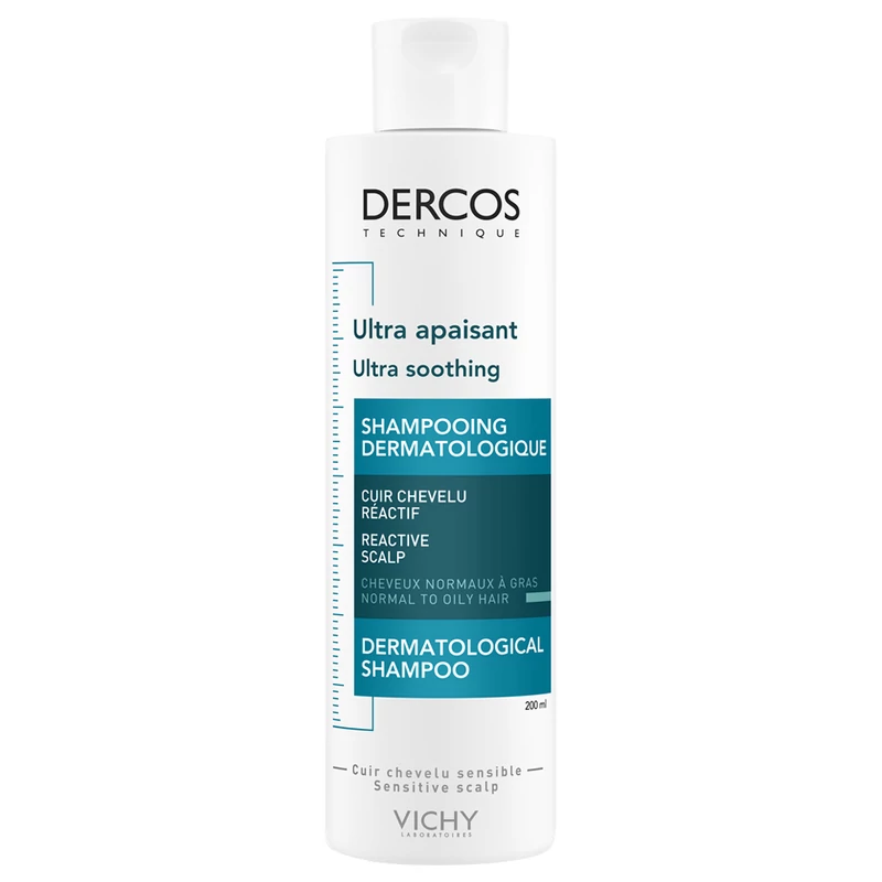 Vichy Dercos nyugtató hatású sampon érzékeny fejbőrre, normál vagy zsíros hajra 200 ml