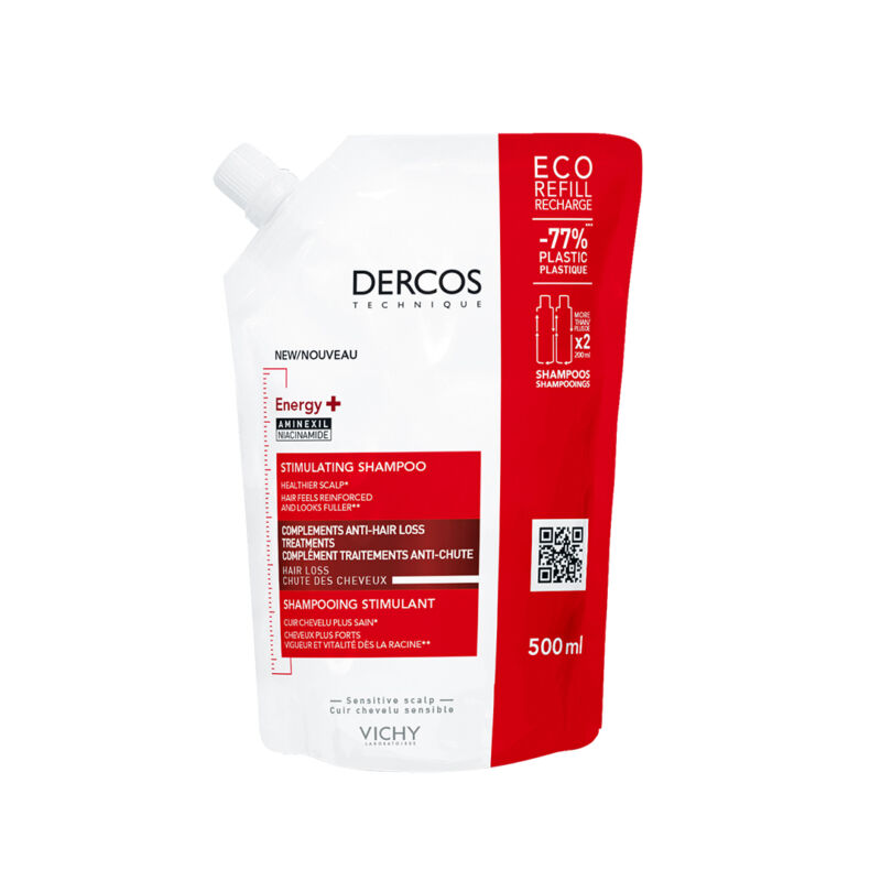  VICHY Dercos Energy+ energiát adó sampon 500 ml - utántöltő