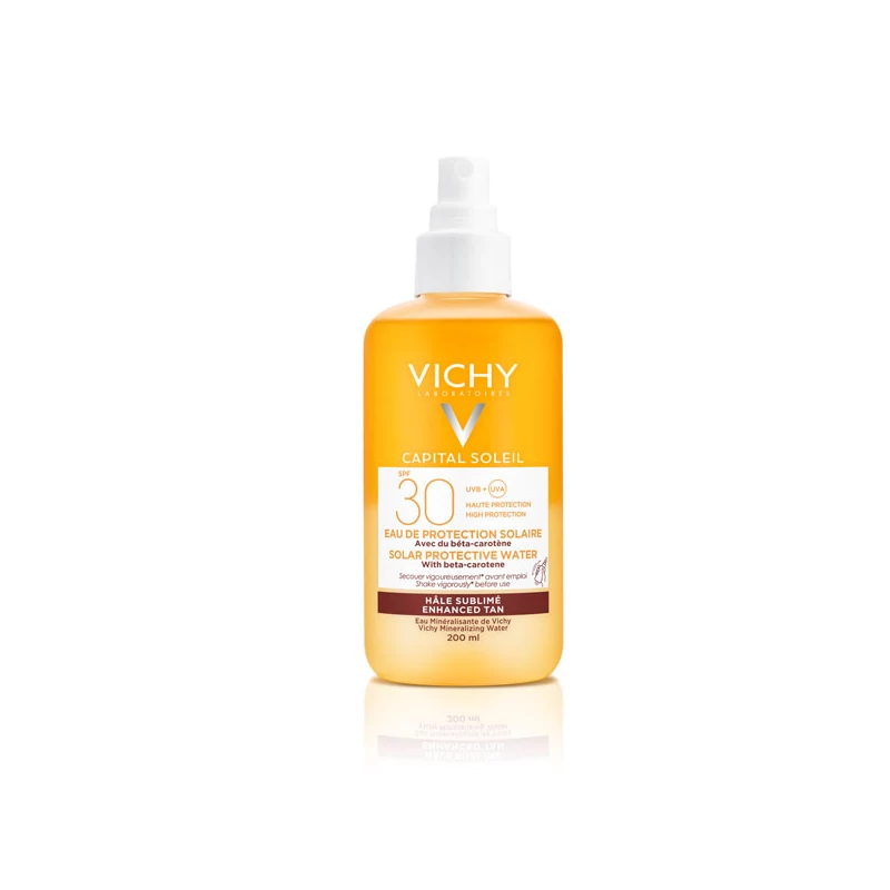 Vichy Capital Soleil ultra könnyű napvédő spray béta-karotinnal SPF 30 200 ml