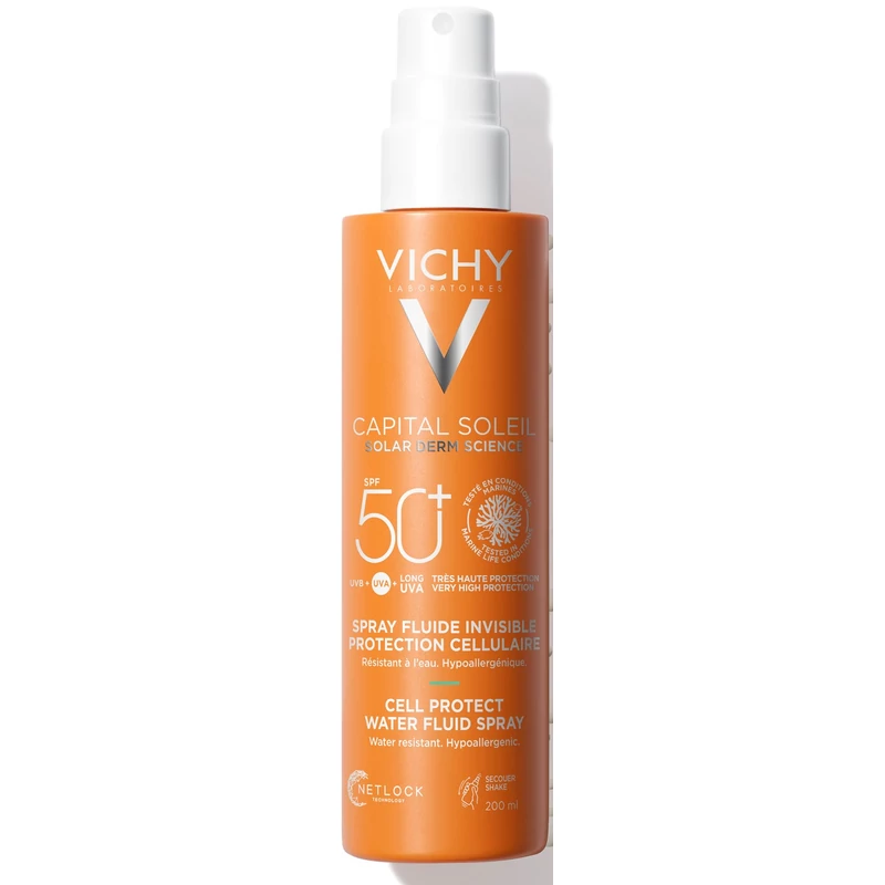 VICHY Capital Soleil BŐRSEJTVÉDŐ VIZES FLUID SPRAY SPF 50+ 200 ml