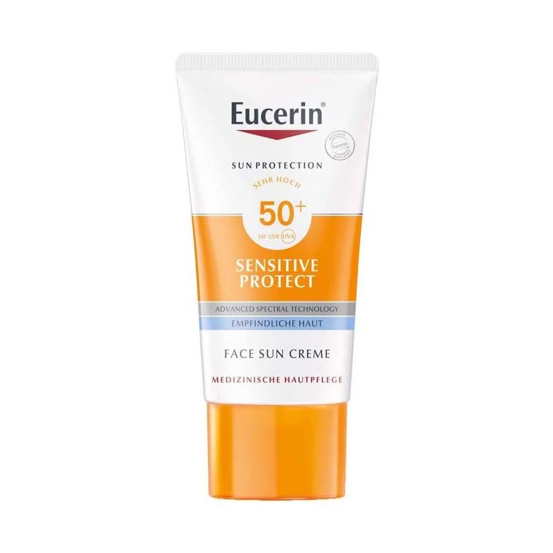 Eucerin Sun Sensitive Procect napozó krém arcra FF50+ 50ml