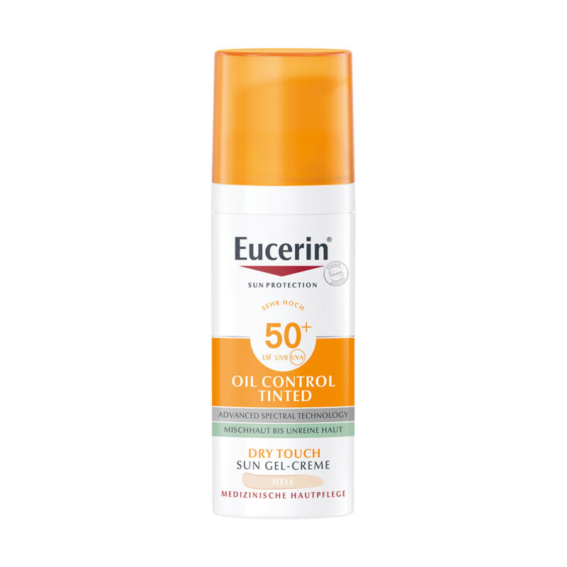 Eucerin Sun Oil Control színezett napozó krém-gél arcra light FF50+ 50 ml